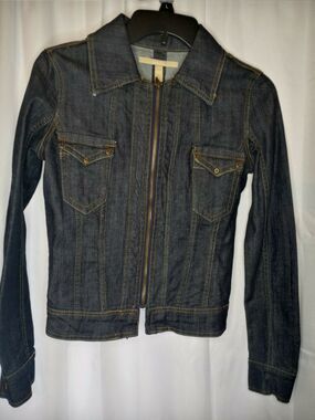 EleVen Dark Wash Denim Jean Jacket Size Large By Venus Williams. EUC.
